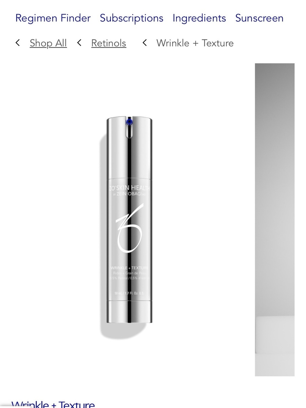 ZoSkin Health 50ml Wrinkle + texture